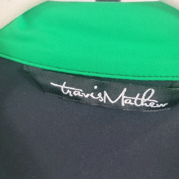 Travis Mathew Golf Jacket Full Zip Black Green Size XL - Picture 3 of 8